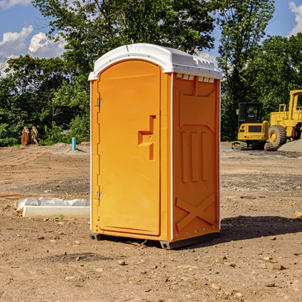 what is the cost difference between standard and deluxe portable restroom rentals in Noble County